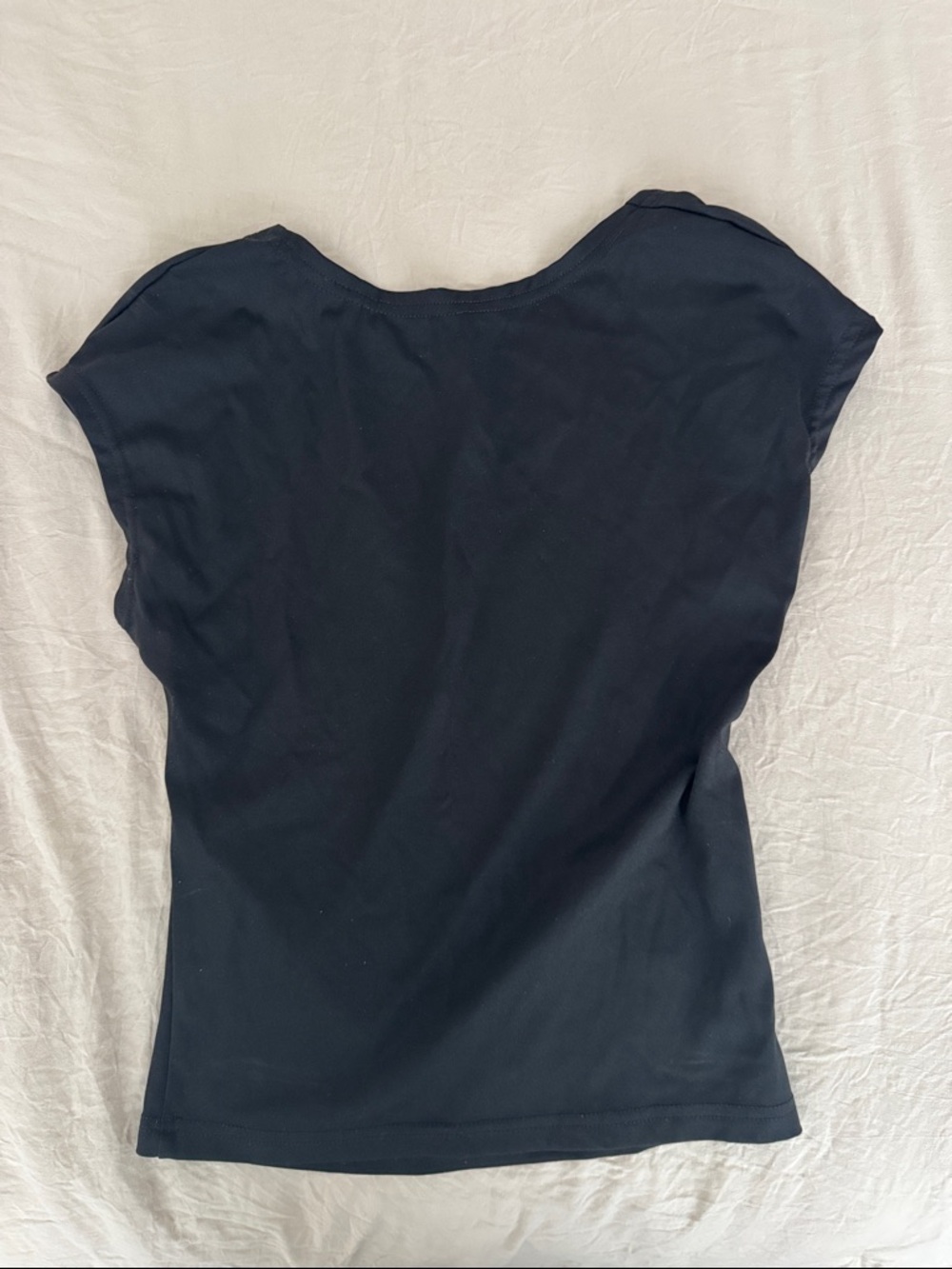 Open Back Black Y2K TOP